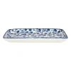 Bord blue print - flowers - 20x11 cm