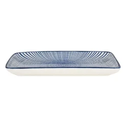 Bord blue print - stripes - 20x11 cm
