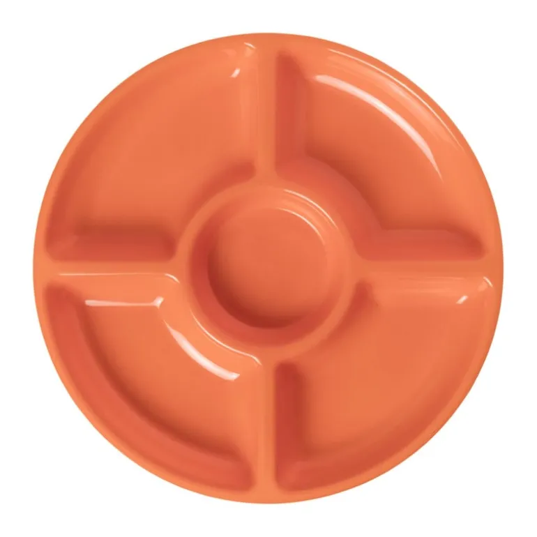 Bord met 4 vakken - oranje