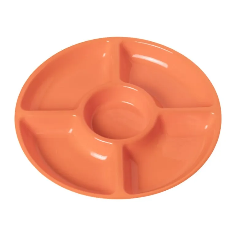 Bord met 4 vakken - oranje