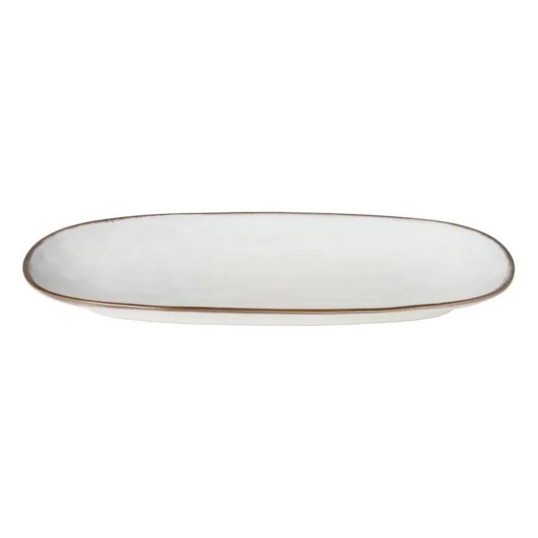 Bord ovaal Toscane - wit - 25.5x12 cm