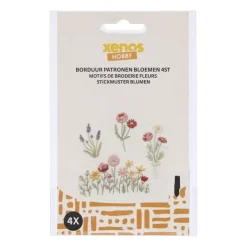 Borduurpatronen bloemen - set van 4