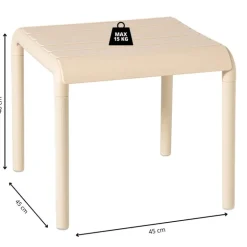 Buiten bijzettafel Lea - beige - 40x45x45 cm