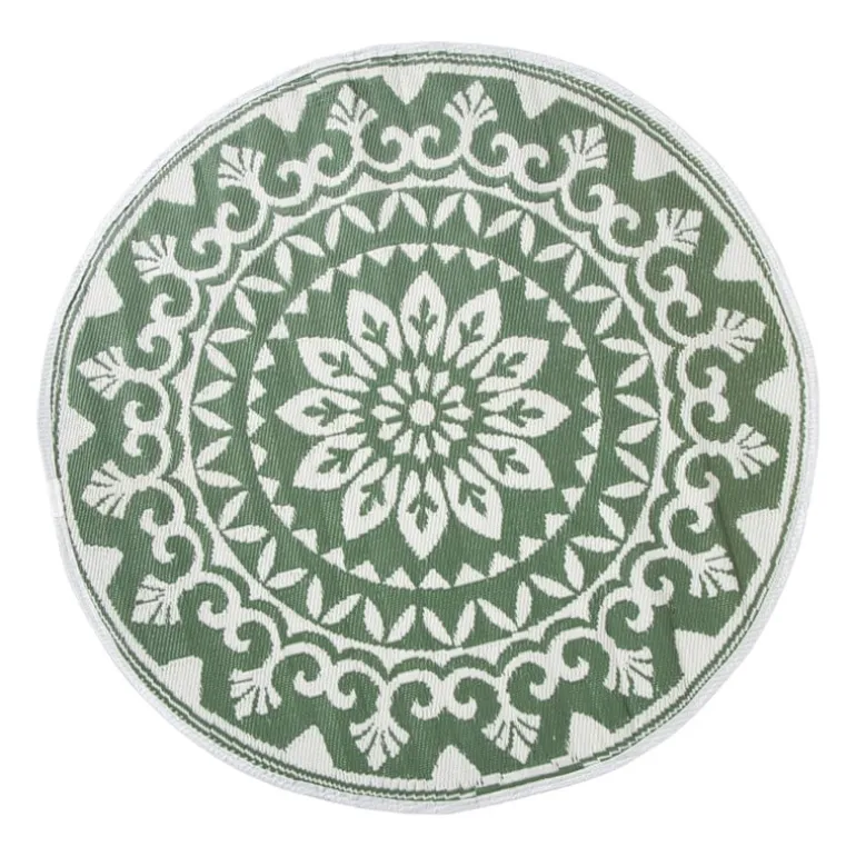 Buitenkleed bloem - groen - ø150 cm