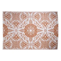 Buitenkleed damast - bruin - 160x230 cm