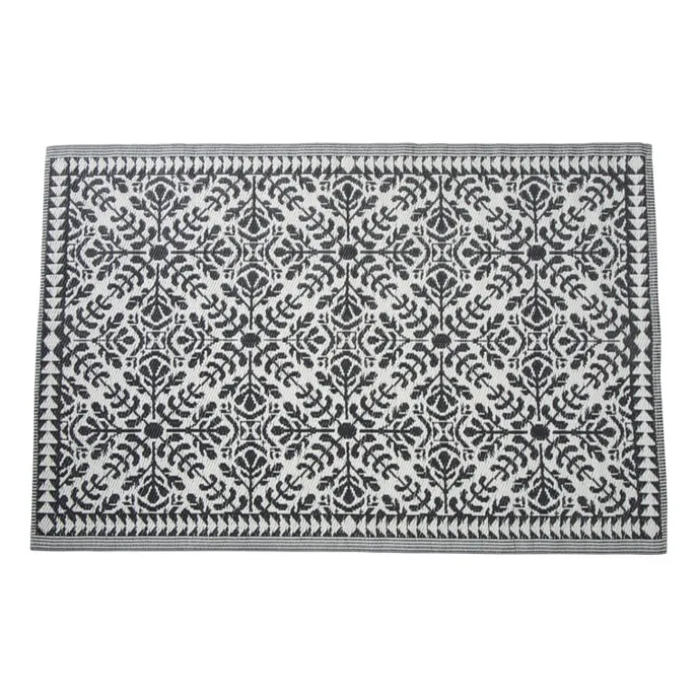 Buitenkleed ethnic - zwart - 120x180 cm