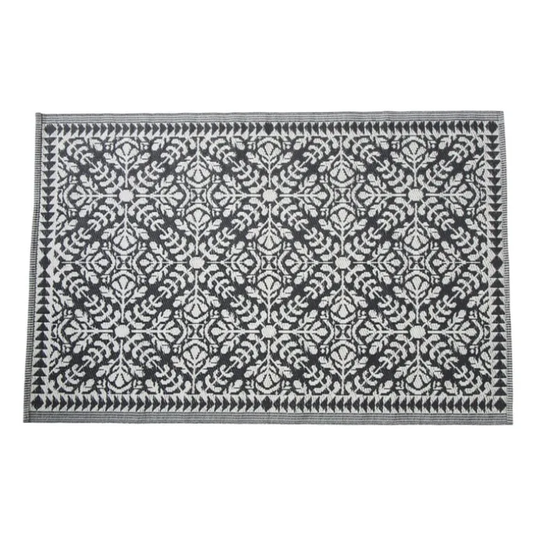 Buitenkleed ethnic - zwart - 120x180 cm