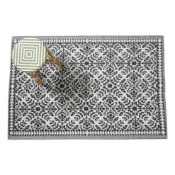 Buitenkleed ethnic - zwart - 120x180 cm