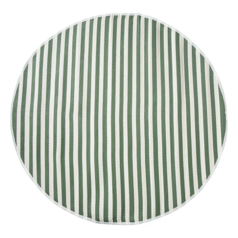 Buitenkleed streep - groen - ø150 cm