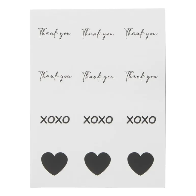 Cadeauzakjes met stickers - set van 6 - 21x12x7 cm