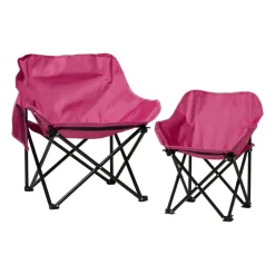 Campingstoel compact - roze - 65x52x55 cm