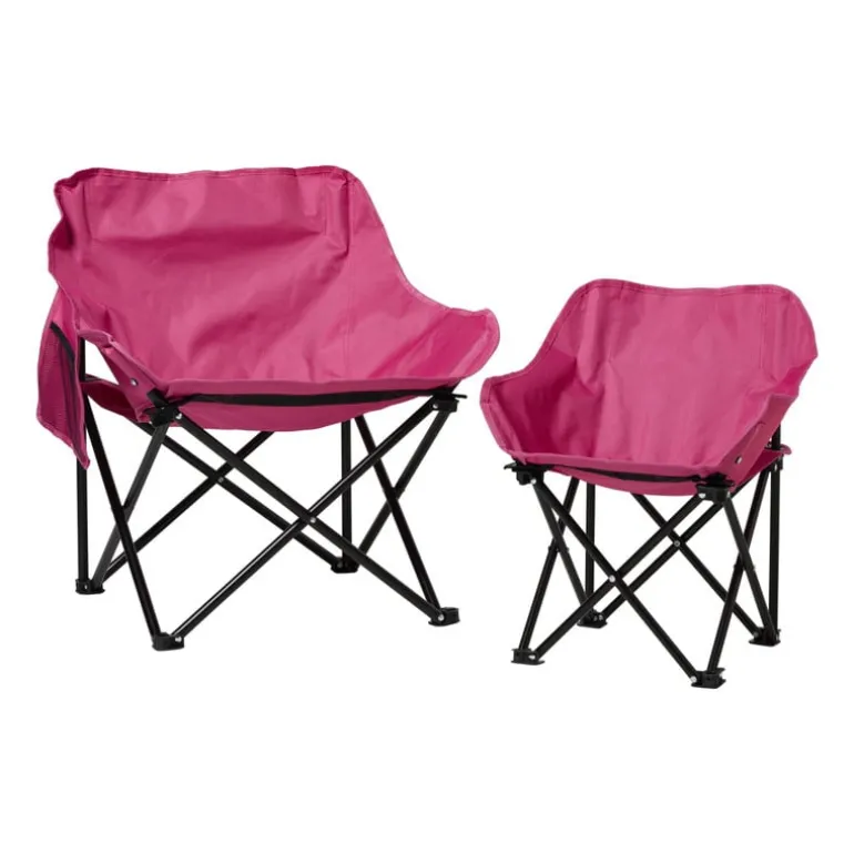 Campingstoel kids compact - roze - 50x50x40cm