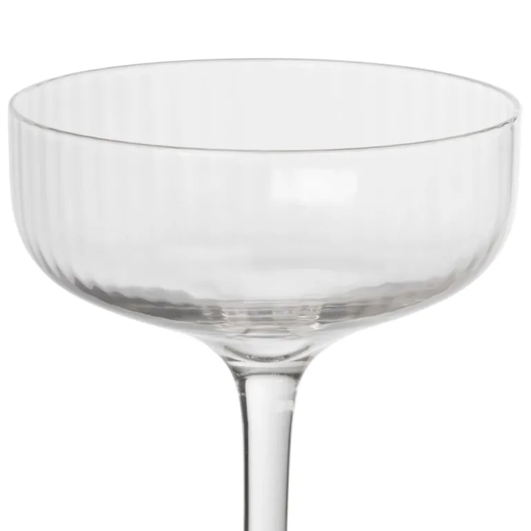 Champagnecoupe ribbel - glas - 200 ml