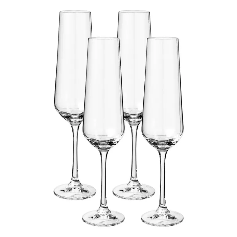 Champagneglas kristal - set van 4 - 200 ml