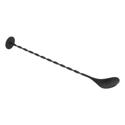 Cocktail lepel - zwart - 3,2x27,5 cm