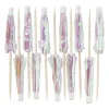 Cocktail parapluutjes iriserend - set van 12