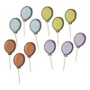 Cocktailprikkers ballon - multikleur - set van 12
