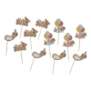 Cocktailprikkers teckel - multikleur - set van 12