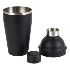 Cocktail shaker - zwart - 8,5x21 cm