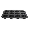 Cupcake bakvorm - zwart - 12 cups