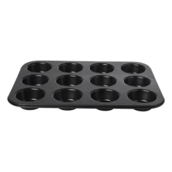 Cupcake bakvorm - zwart - 12 cups