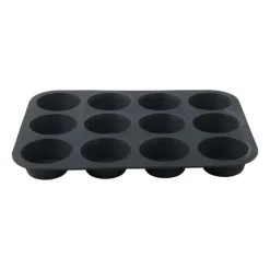 Cupcakevorm siliconen - grijs - 33x25x3 cm