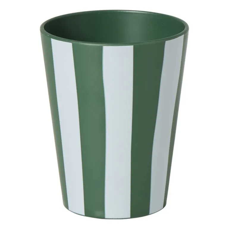 Cup streep - groen/wit - 340 ml