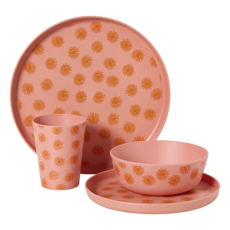 Cup zonnetjes - roze/oranje - 340 ml