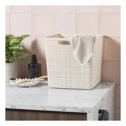 Curver jute opbergmand cube - 17 liter - beige