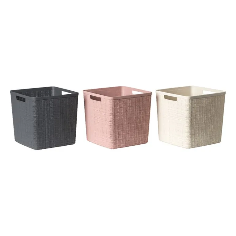 Curver jute opbergmand cube - 17 liter - beige