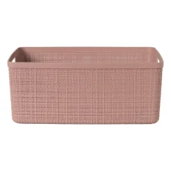 Curver jute opbergmand M - 12 liter - roze
