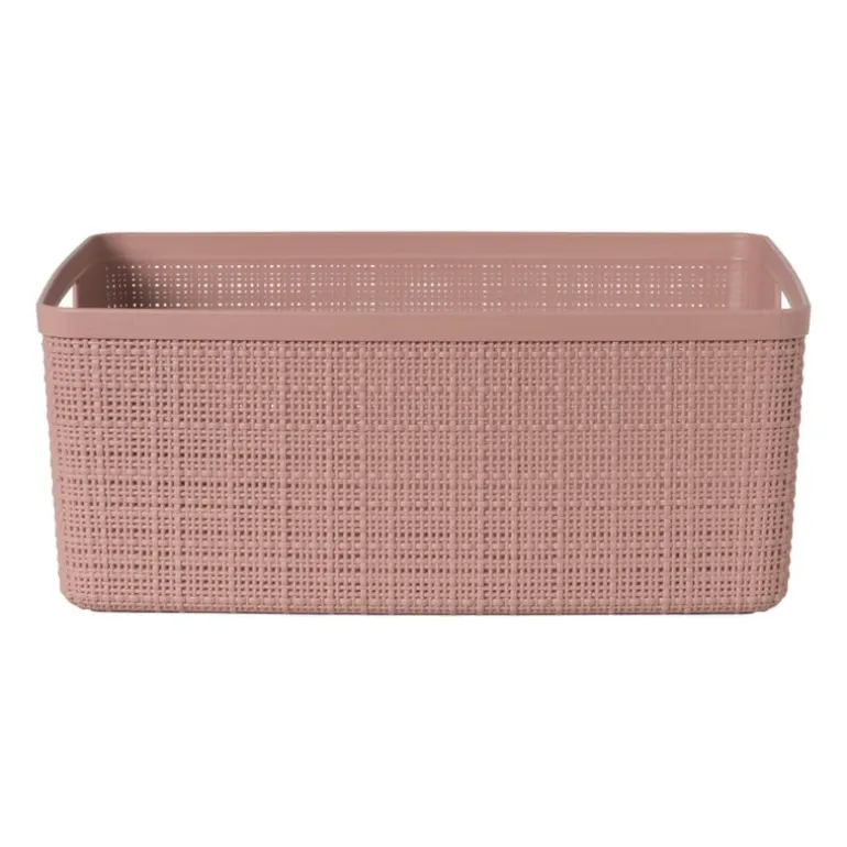 Curver jute opbergmand M - 12 liter - roze