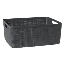 Curver jute opbergmand M - 12 liter - grijs