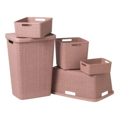Curver jute opbergmand S - 5 liter - roze