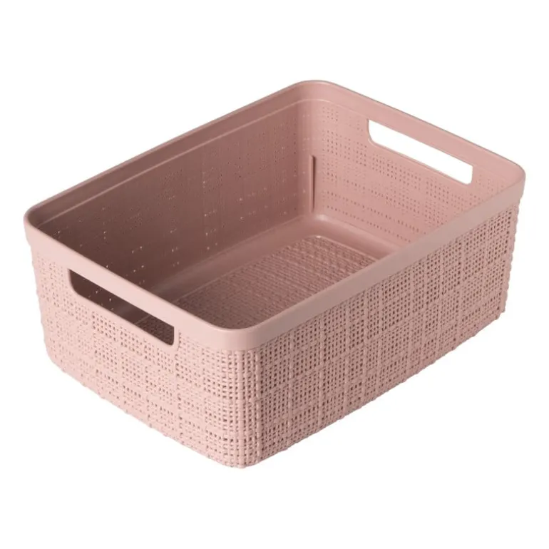 Curver jute opbergmand S - 5 liter - roze