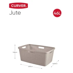 Curver jute wasmand - 46 liter - bruin