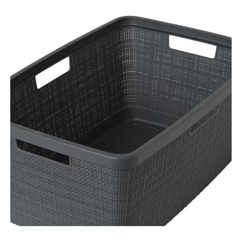 Curver jute wasmand - 46 liter - grijs