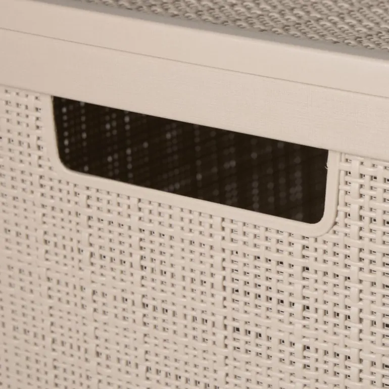 Curver jute wasmand met deksel - 58 liter - bruin