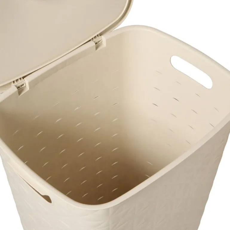 Curver wasmand fresh met deksel - 56 liter - beige