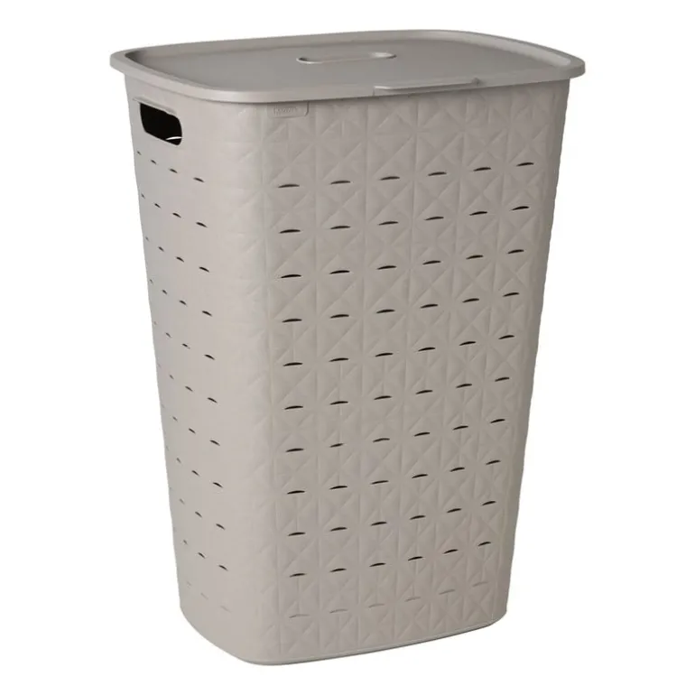 Curver wasmand fresh met deksel - 56 liter - taupe