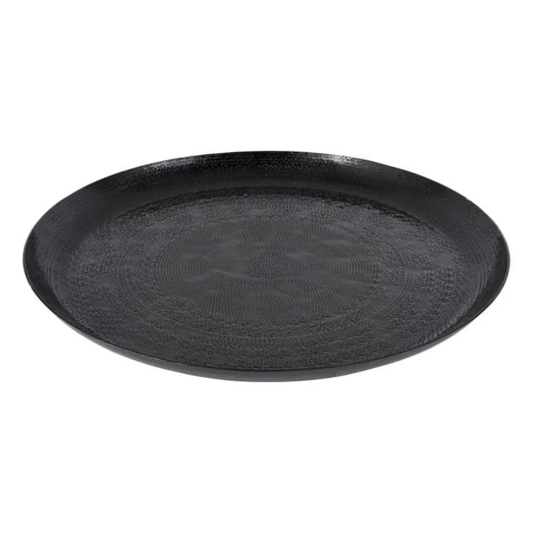 Decoratieplateau - zwart - ø34 cm