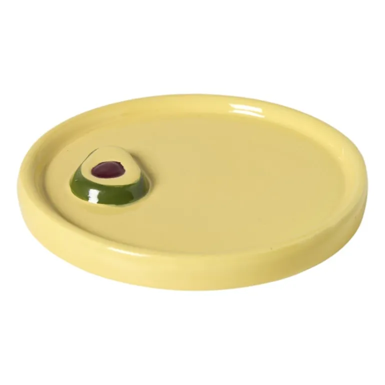 Decoratie schaaltje avocado/citroen - ø10x1.8 cm - diverse varianten