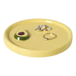 Decoratie schaaltje avocado/citroen - ø10x1.8 cm - diverse varianten