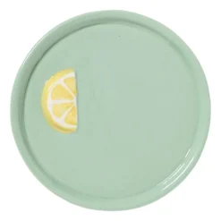 Decoratie schaaltje avocado/citroen - ø10x1.8 cm - diverse varianten