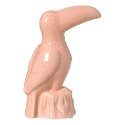 Decoratie toekan - groen/roze - 16.5x11.5x6.5 cm - diverse varianten