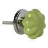 Deurknopje pompoen - groen - ø3.5x5.7 cm
