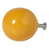 Deurknopje rond - geel - ø3.3x3.5 cm