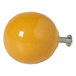 Deurknopje rond - geel - ø3.3x3.5 cm