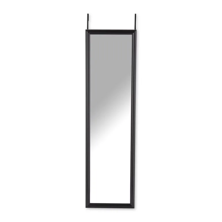 Deurspiegel - zwart - 34x124 cm