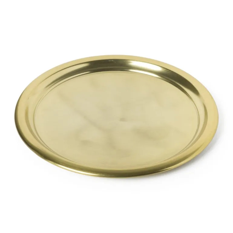 Dienblad goud - aluminium - ø38 cm